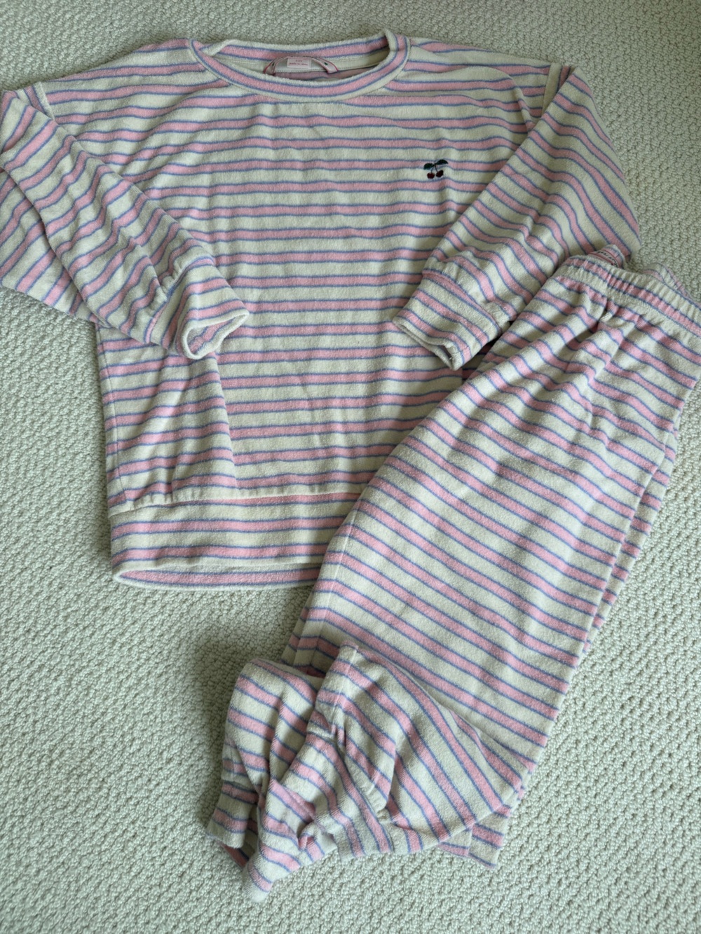 Konges Terry Jogger Set, Striped (Top 5-6Y, Pants 7-8Y)